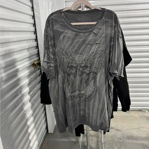 Synrgy Gray Graphic Men's Shirt | size: 3XLT